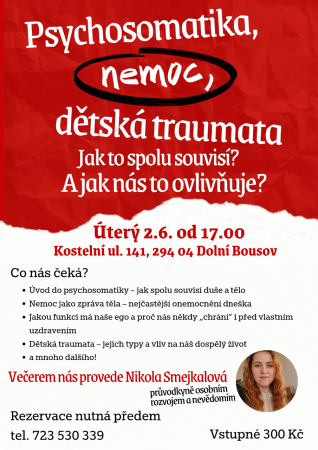 2.6. Přednáška - Psychosomatika, nemoc a dětská traumata